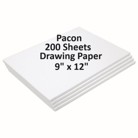 NEW Art Supplies Drawing Paper White Standard Weight 9" x 12" 100 Sheets School - Picture 4 of 8